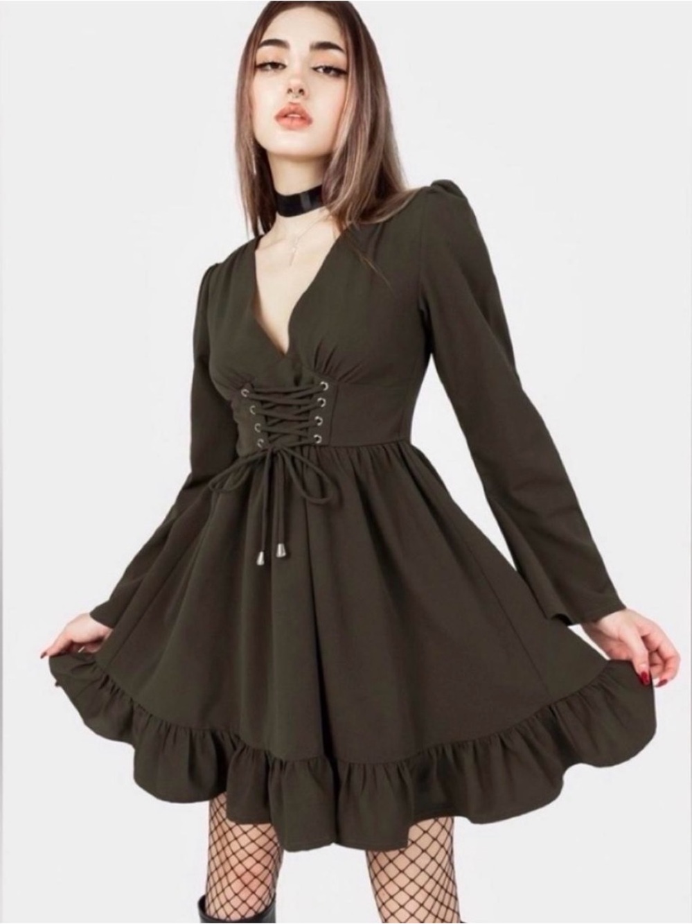 Disturbia Aura Lace Up Dress